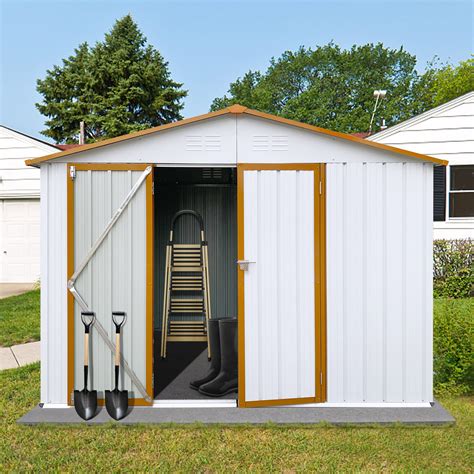 metal garden house|metal sheds with floor included.